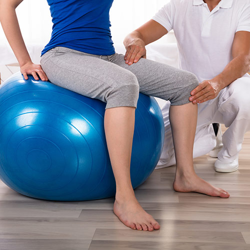 ACL Reconstruction & Repair - Patient with Physical Therapist